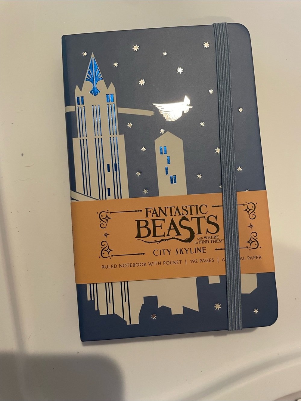 Fantastic Beasts City Skyline Ruled Notebook - Blue